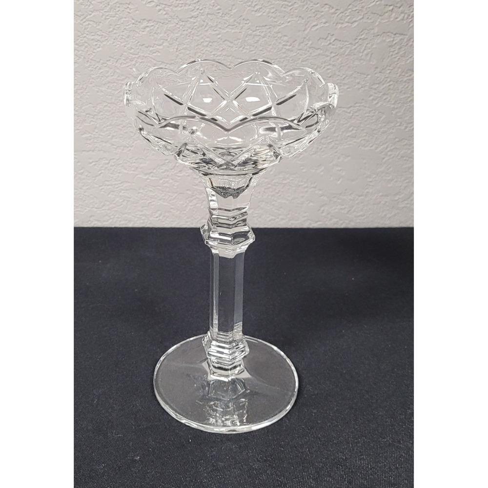 Shannon Crystal Old World 24% Lead Crystal 8" Pedestal Candleholder Vintage